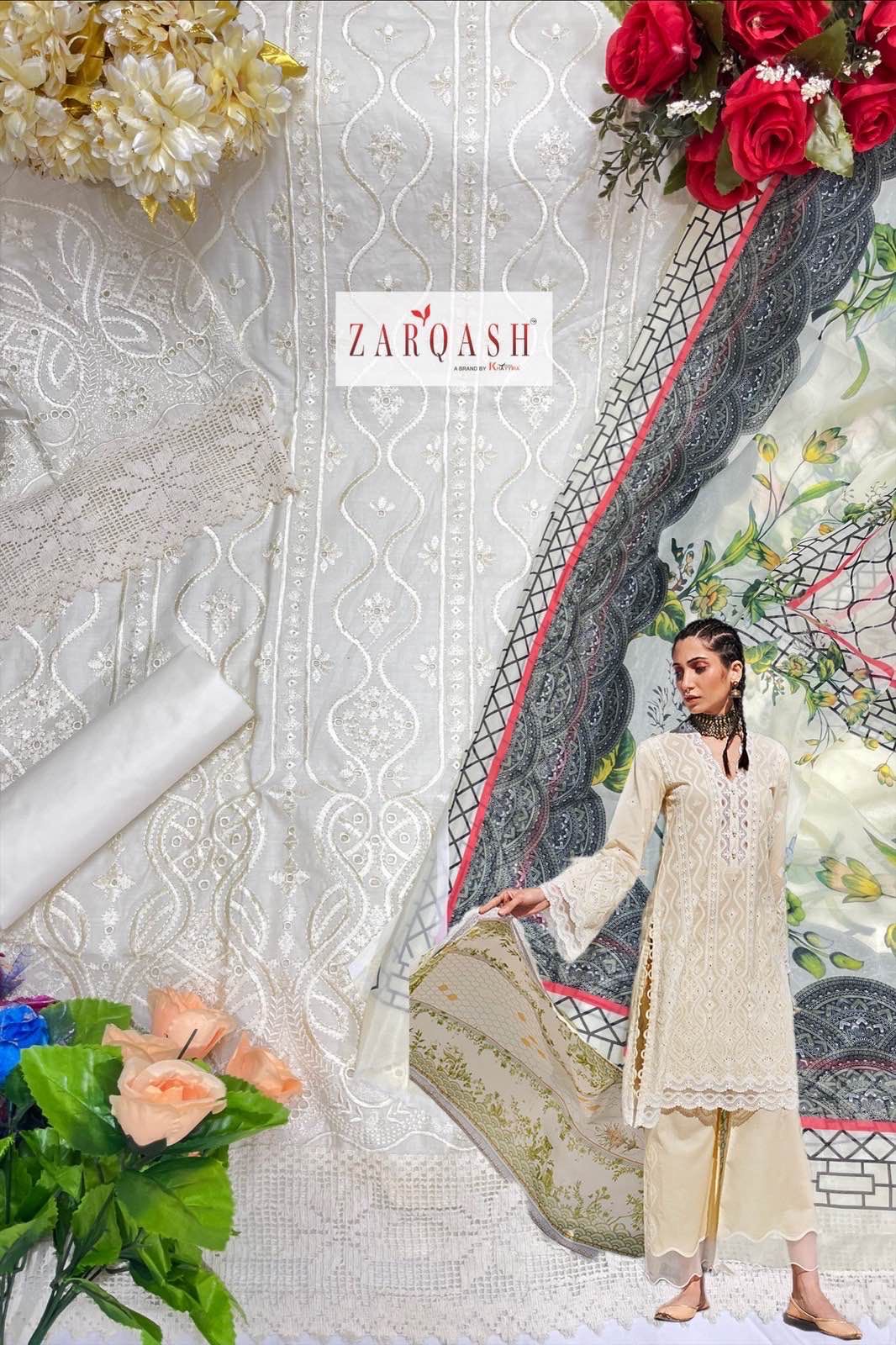 Zarqash Lawankari 24 Festive Wear Cotton Pakistani Salwar Kameez Collection